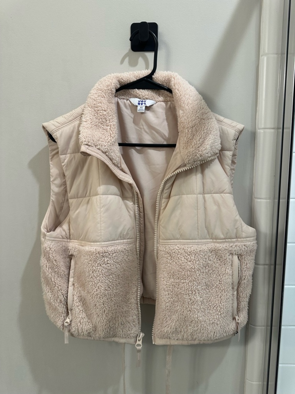 Target Cream Sherpa Puffer Vest